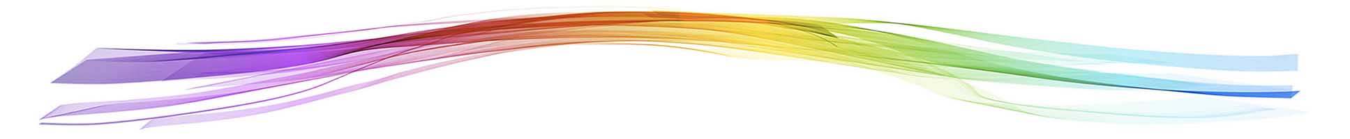 Schwebendes regenbogenfarbiges Tüll-Tuch als Trenner von den Studios und FilmStudios Blickfang2 in Andernach und Weinheim